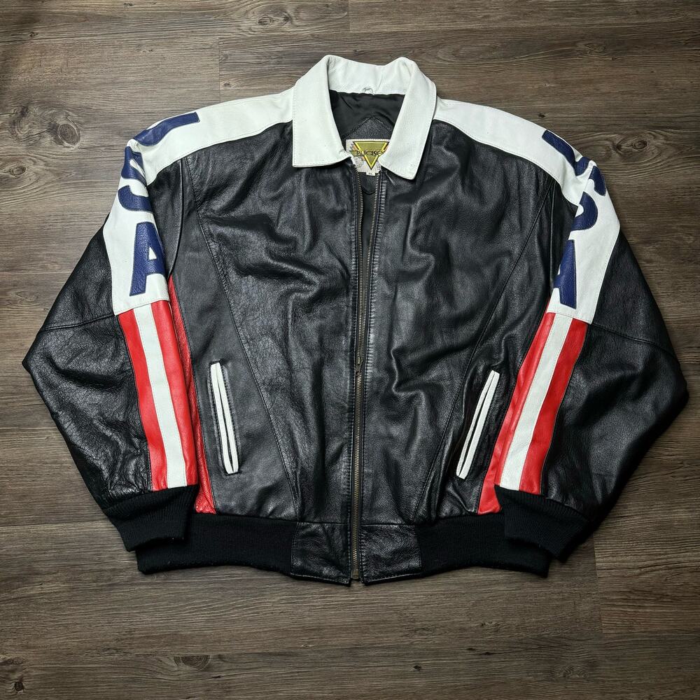 VINTAGE 90’s USA LEATHER JACKET PHASE 2 (SZ XL)